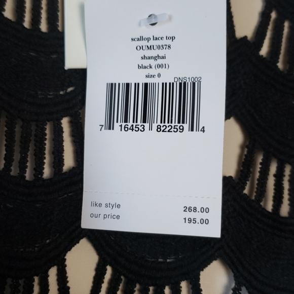 NEW! KATE SPADE Scalloped Lace Top/Blouse 0. - Picture 9 of 9